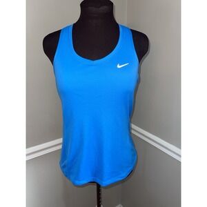 Nike Running Dri Fit Womens Racer Back Tank Top Size Medium Blue